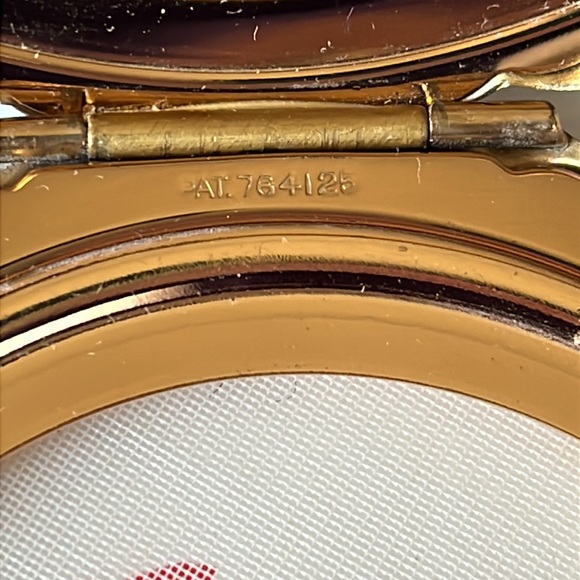 Vintage Marbled Jade Green Stratton England Empty Compact - Picture 6 of 13